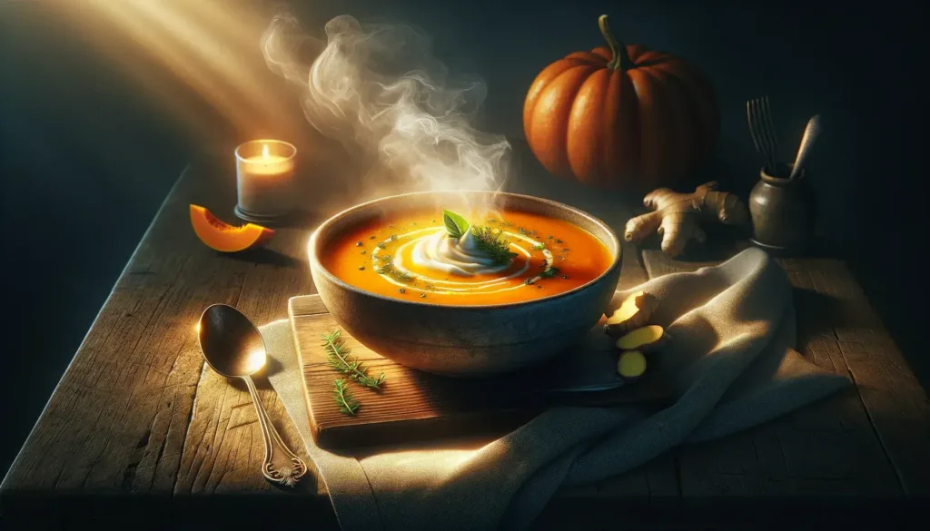 Sopa de Abóbora e Gengibre