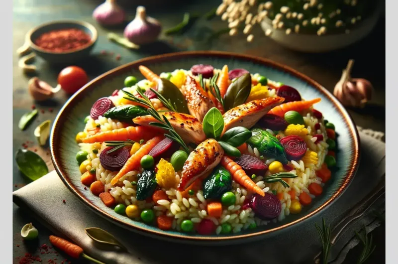 Risoto Renovado com Sobras de Frango