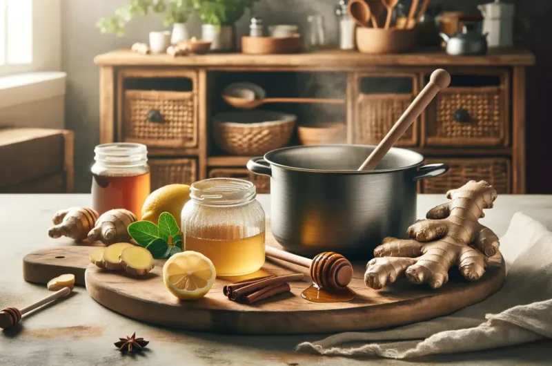 Xarope Caseiro de Gengibre: Alívio Natural para a Constipação