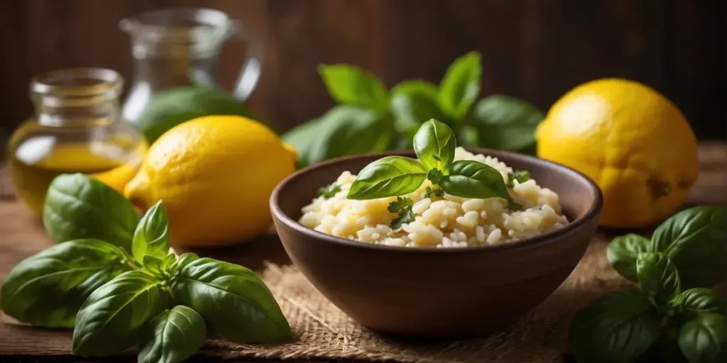 Risoto de Limão e Manjericão