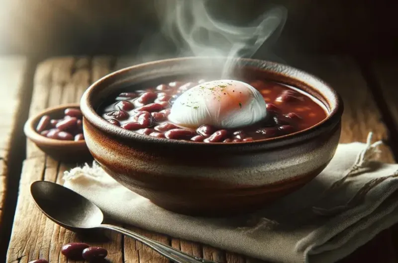 Sopa de Feijão Vermelho Alho-Francês e Ovo Escalfado: Uma Jornada Saborosa e Nutritiva