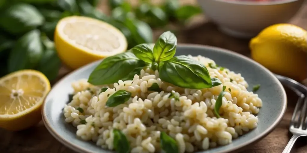 Risoto de Limão e Manjericão