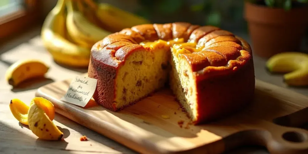 Bolo de Banana com Casca
