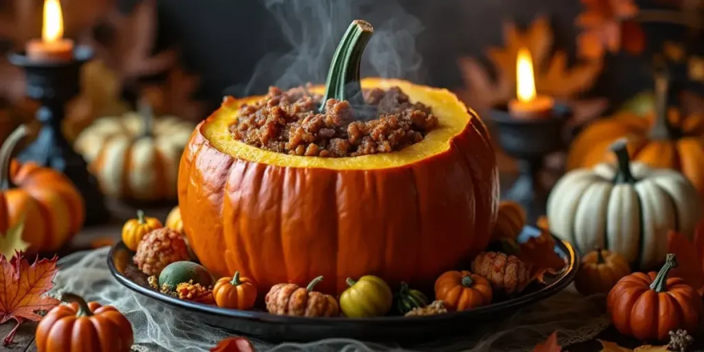 Abóbora Recheada para o Halloween