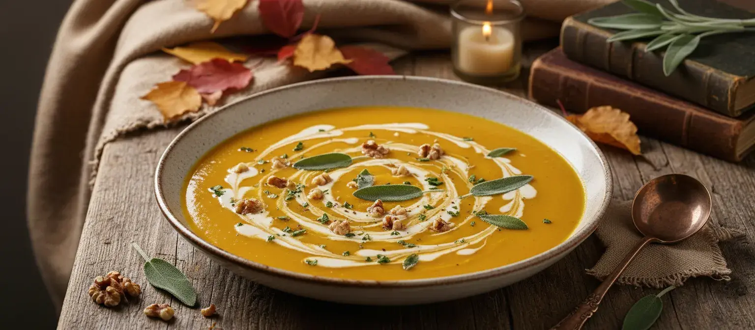 Sopa Quente de Abóbora com Creme de Noz: A Receita Definitiva para o Conforto