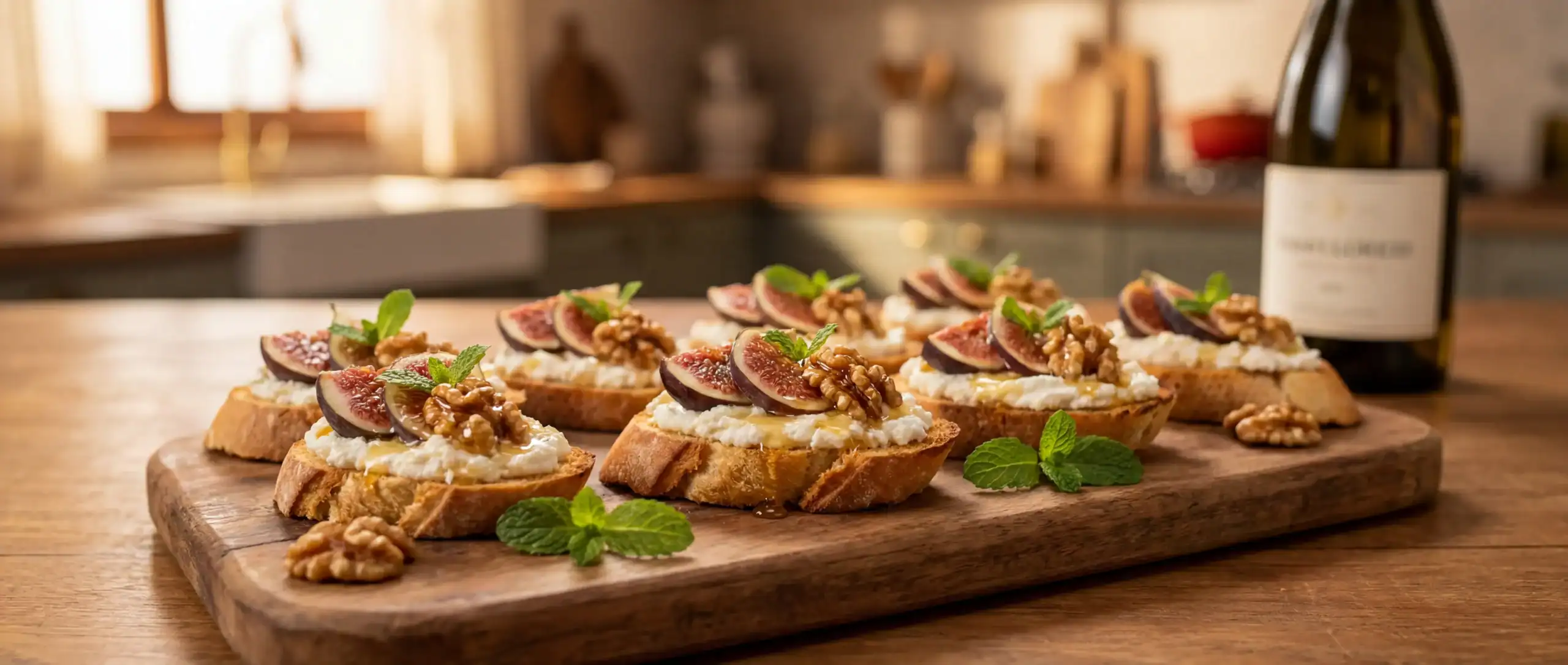 Crostini de Ricota com Figos e Nozes: A Receita Perfeita para Encantar Seus Convidados