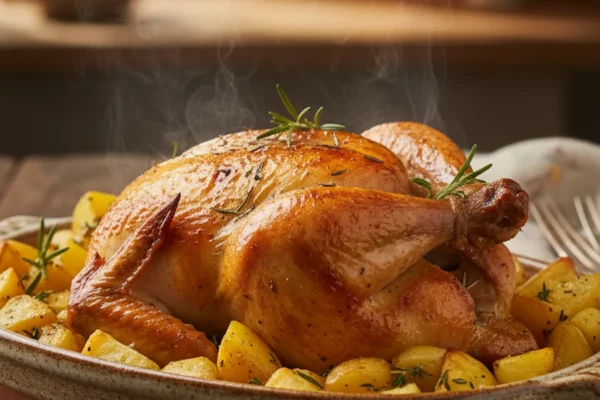 Frango Assado com Batatas: O Clássico Almoço de Domingo Português - frango assado com batatas