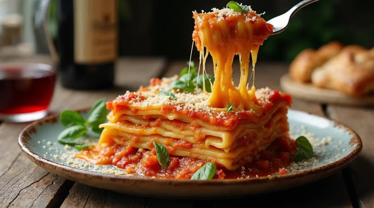 Prato De Massa Italiano Em Camadas