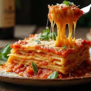 Prato De Massa Italiano Em Camadas