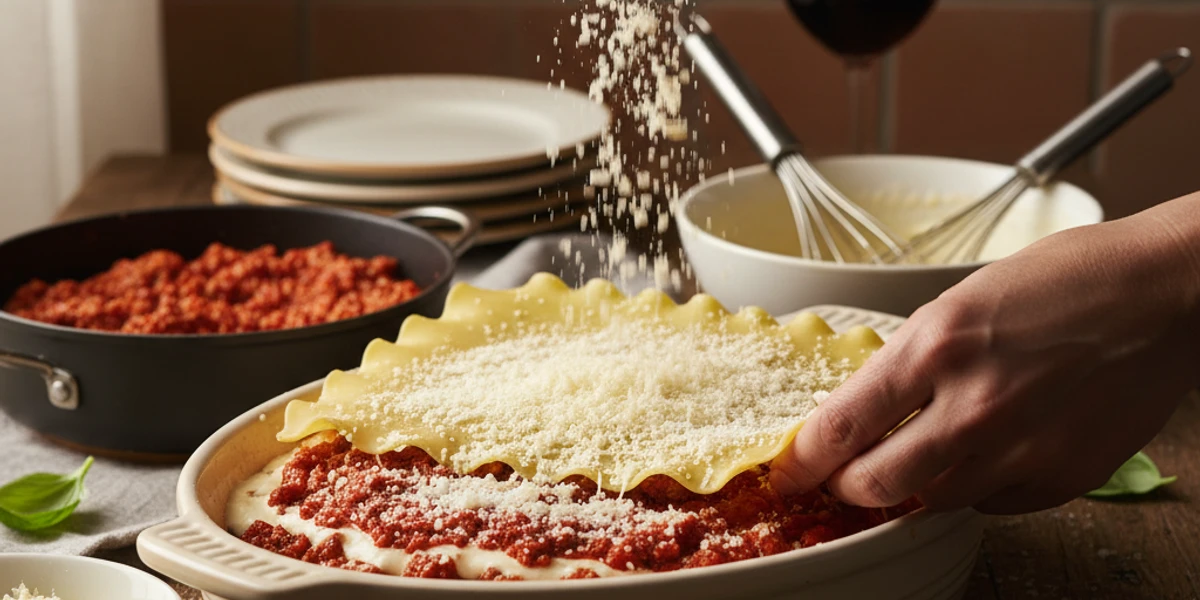 Montagem e Cozedura da Nossa Receita de Lasanha - receita de lasanha