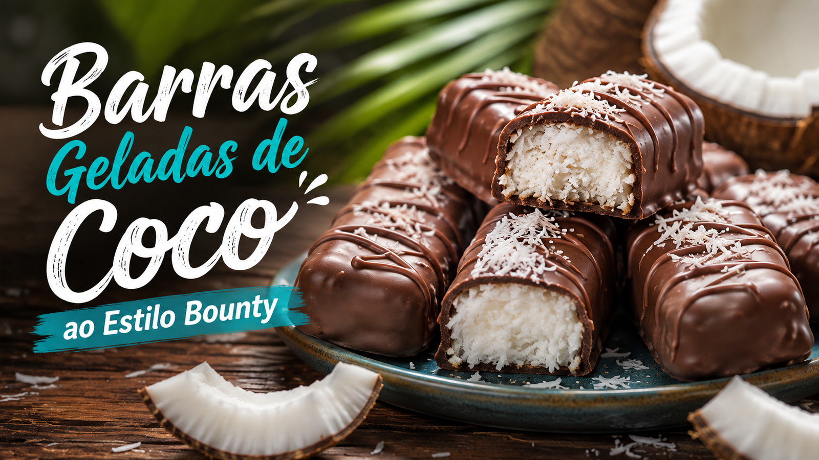 Barras Geladas de Coco ao Estilo Bounty