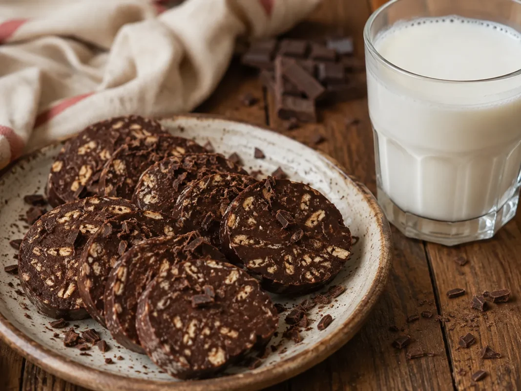 O salame de chocolate mais fácil de fazer